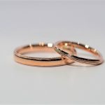 結婚指輪　ピンクゴールド　ミルグレイン01